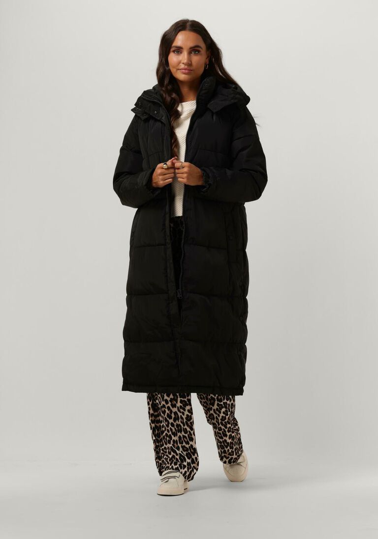 NOTRE-V zwarte notre-v gewatteerde jas puffer coat long