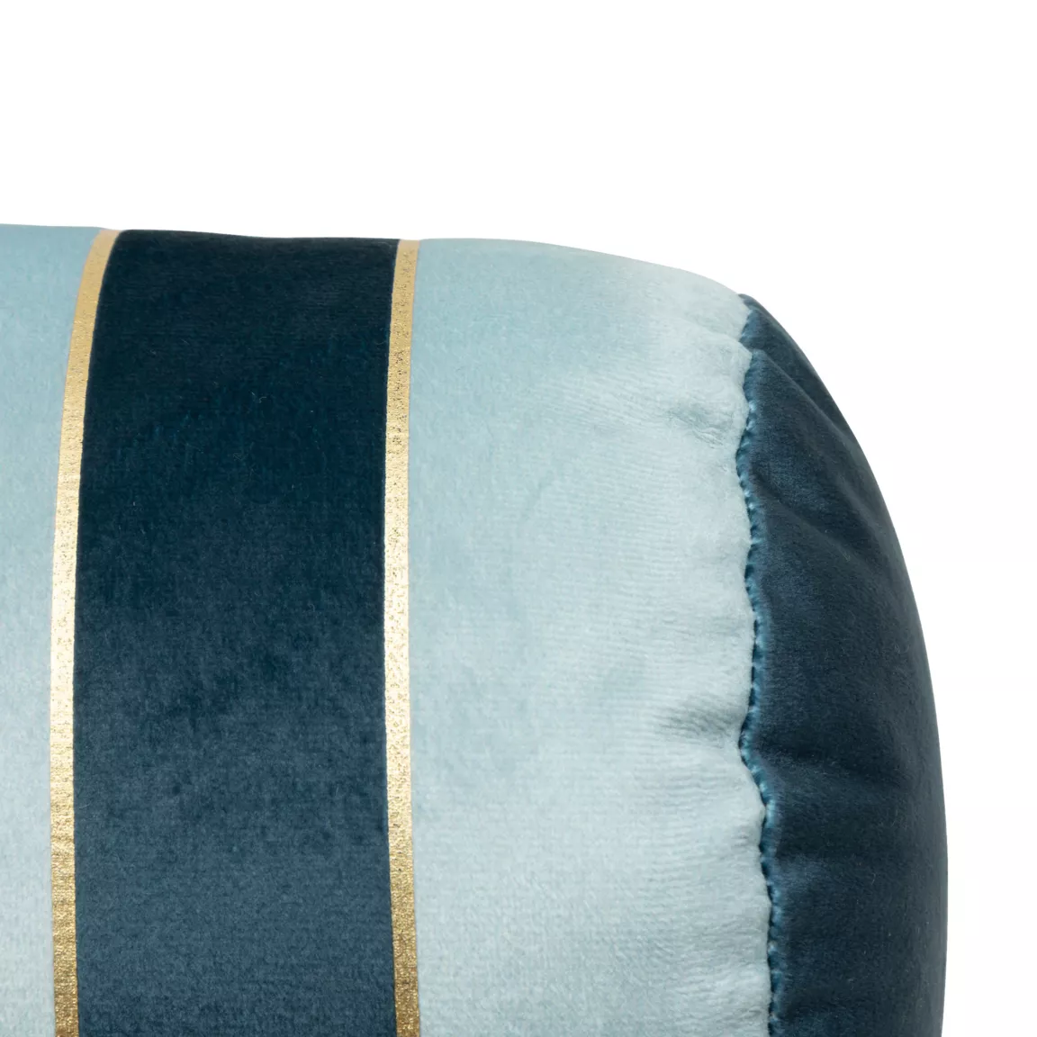 Coussin polochon velours (40 cm) Nelya Bleu