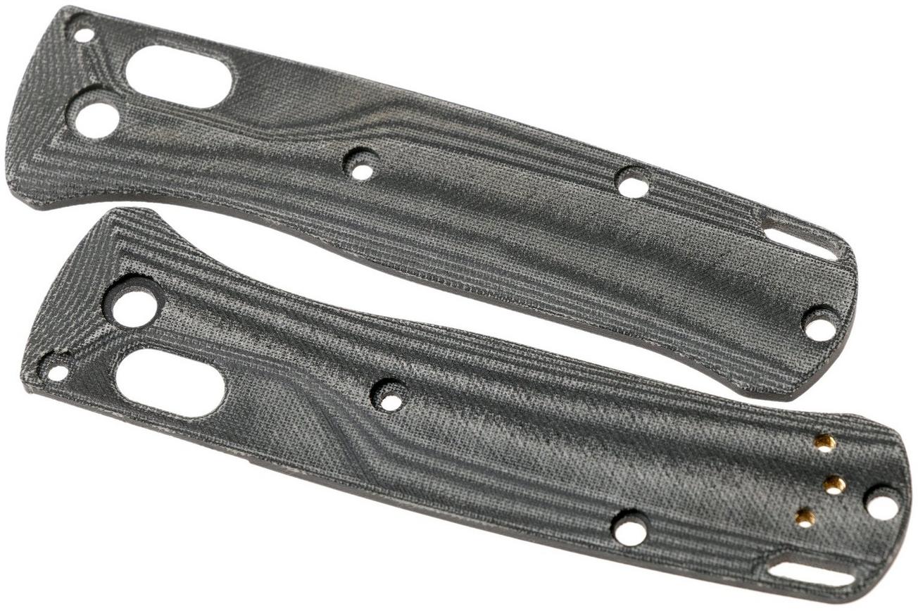 Flytanium Benchmade Mini-Bugout Scales Crossfade, black linen micarta