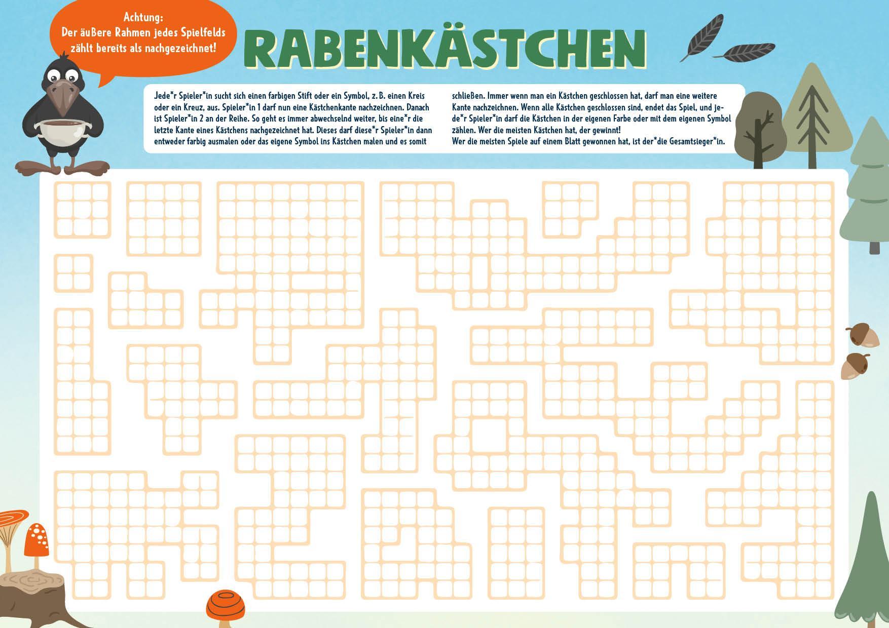 Der XXL-Spiel- und Spaßblock mit 50 Vorlagen - Rabentastisch!