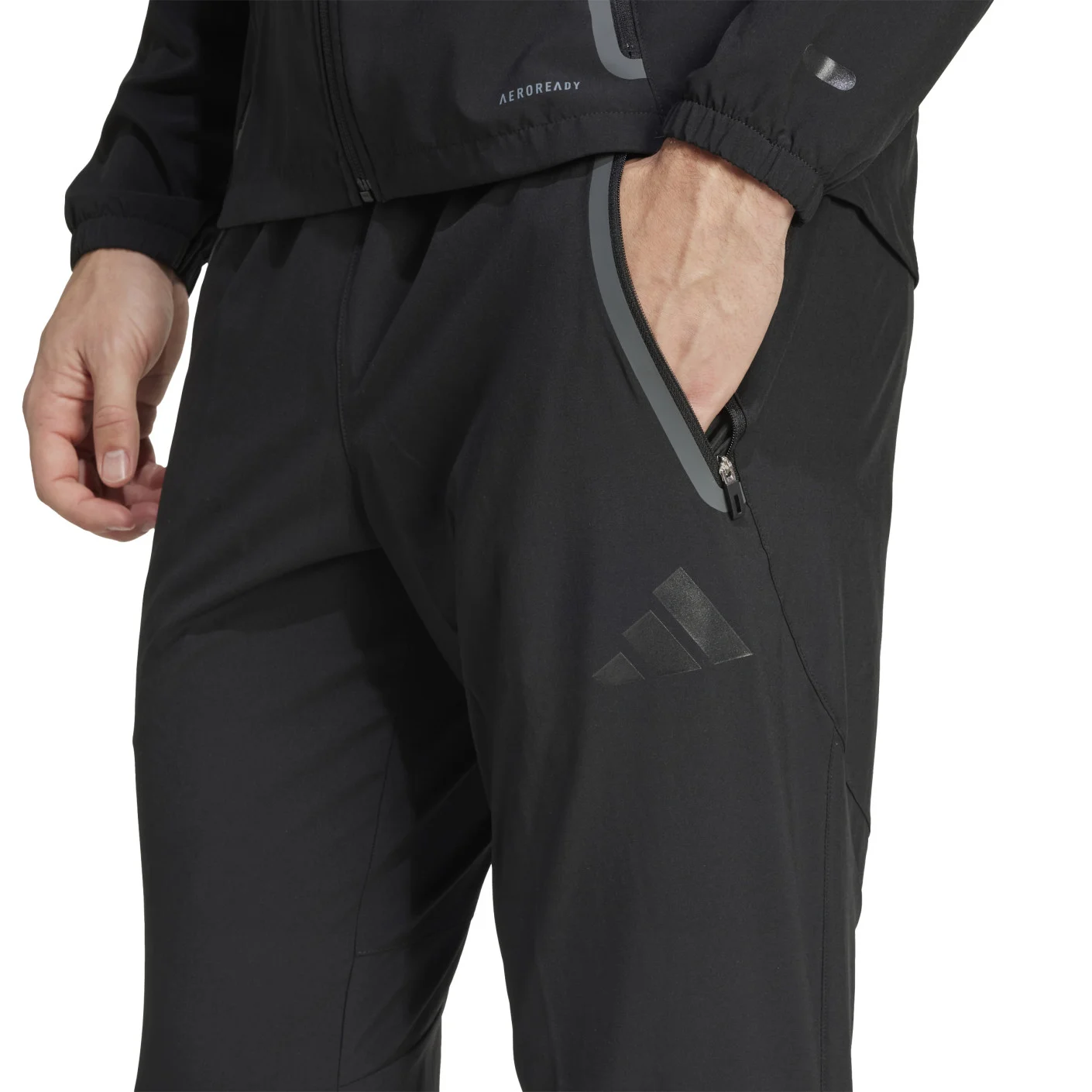 adidas Real Madrid Vis Tech Trainingspak Full-Zip 2024-2025 Zwart