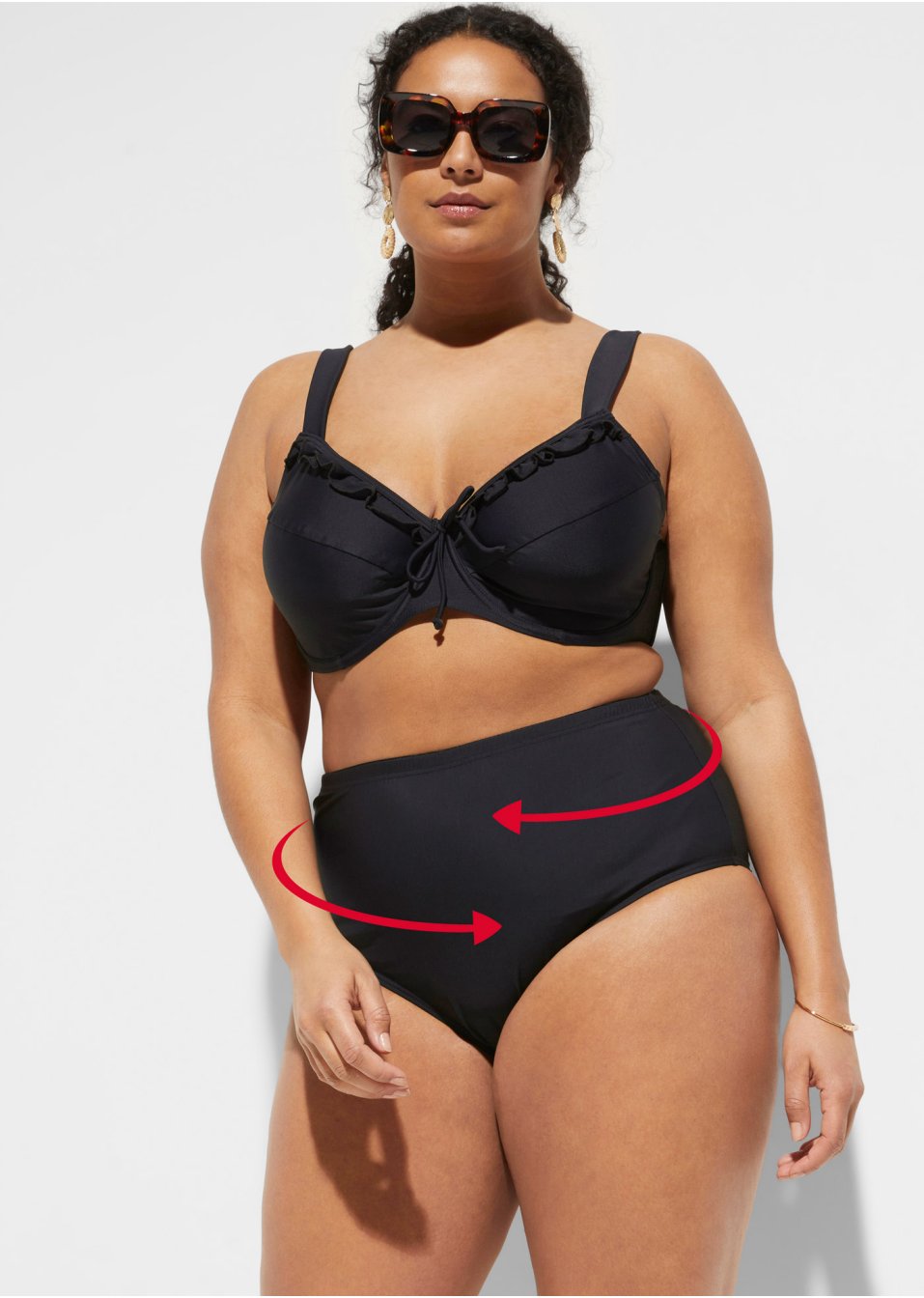 Bas de maillot avec léger effet sculptant
