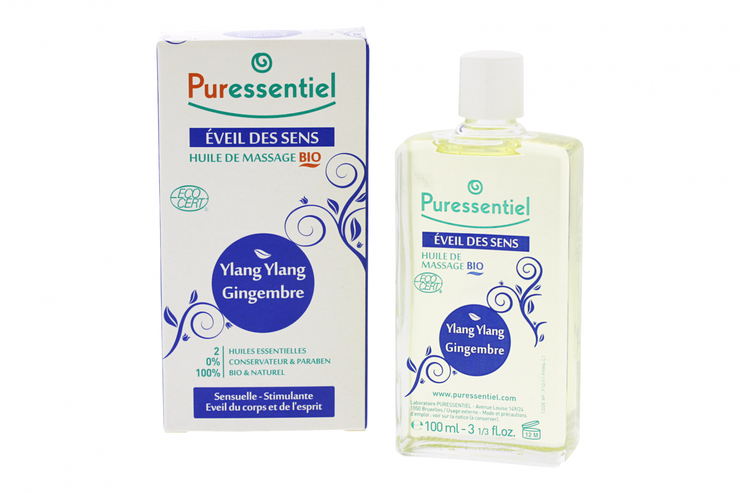 Huile massage éveil des sens ylang-ylang et gingembre 100ml