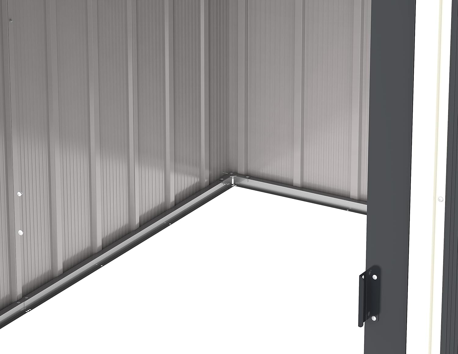 Duramax ECO 8 x 8 (5.89 m²) abri de Jardin en métal, Abri de Jardin en métal galvanisé à Chaud, Abri de Stockage d'outils, Structure de Toit renforcée, abri en métal sans Entretien, Anthracite