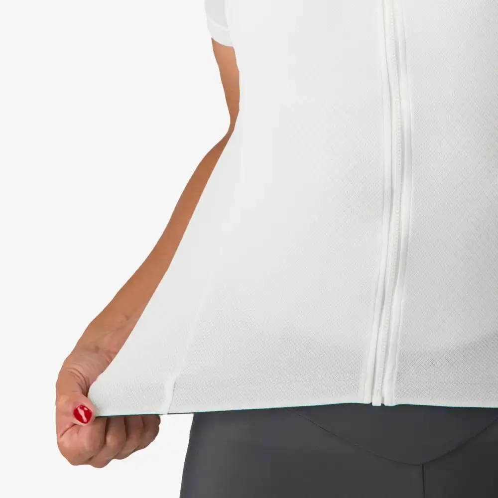 Castelli Anima 4 Fietsshirt Korte Mouwen Wit Dames