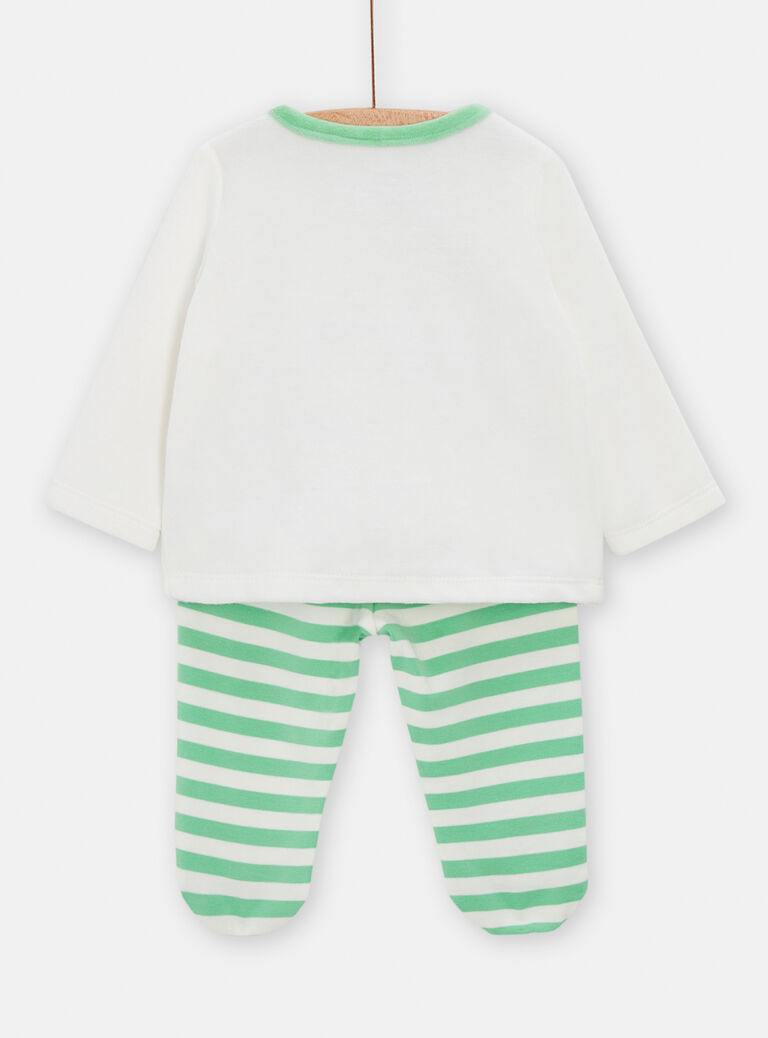 Pyjama en velours animation dinosaures pour bébé garçon