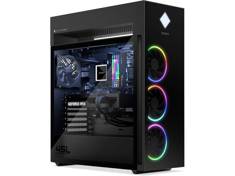 HP Gaming PC OMEN 45L GT22- 3758nz Performanter Gaming-PC im puristischen Design mit leistungsstarkem Intel-Prozessor und  RTX 5090 Grafikkarte
