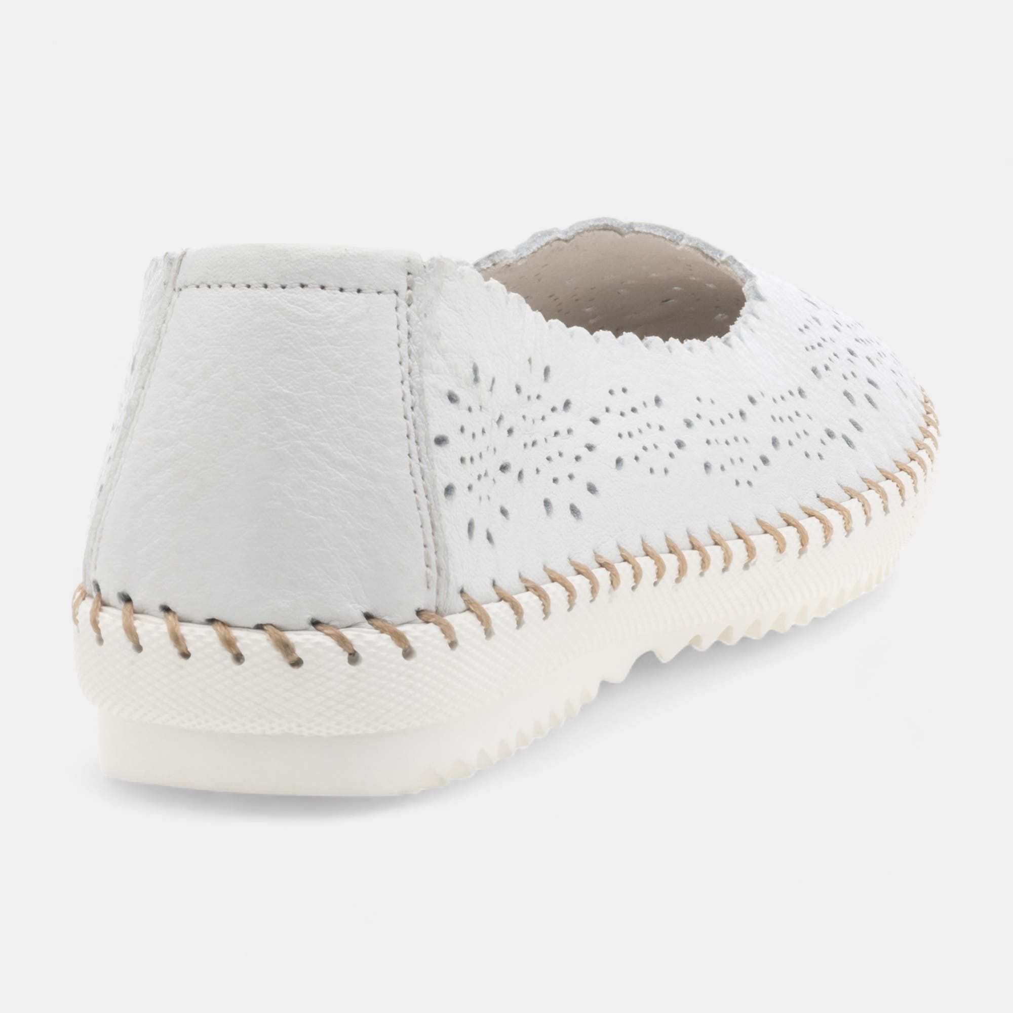 Ballerines Femme en cuir gris