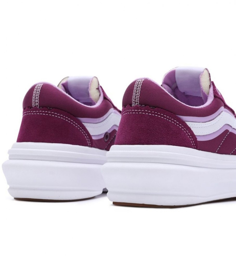 Tênis Vans UA Old School Overt CC de couro rosa
