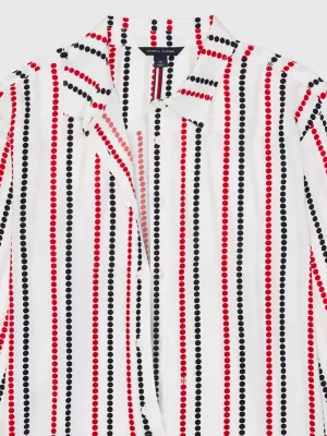 Blusa Adaptive Dot Stripe de Corte Regular