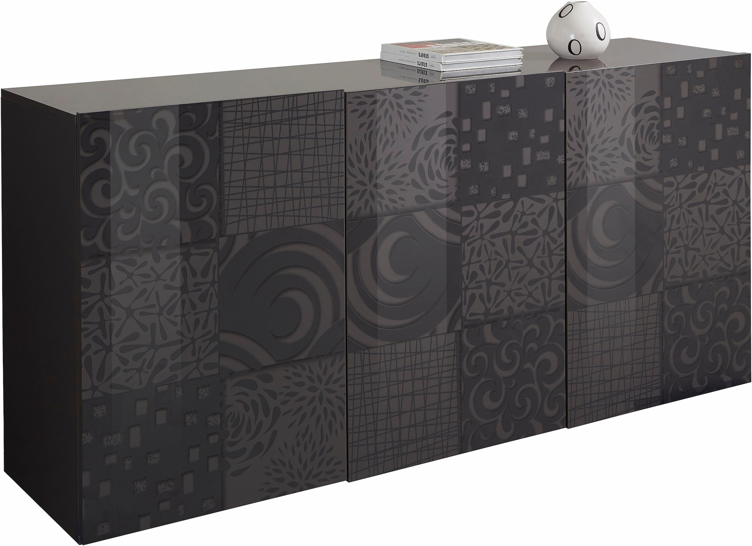 INOSIGN Sideboard »Miro« Breite 181 cm mit dekorativem Siebdruck