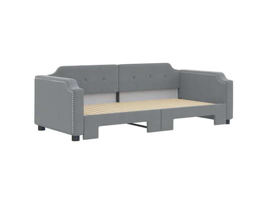 VIDAXL - Lit de jour avec lit gigogne gris clair 90x190 cm tissu