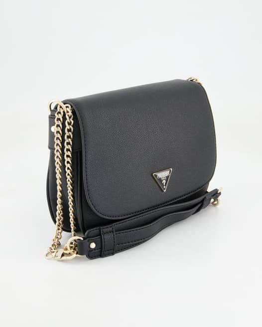 Guess Fedora Flap Shoulder Bag Handtasche in Schwarz