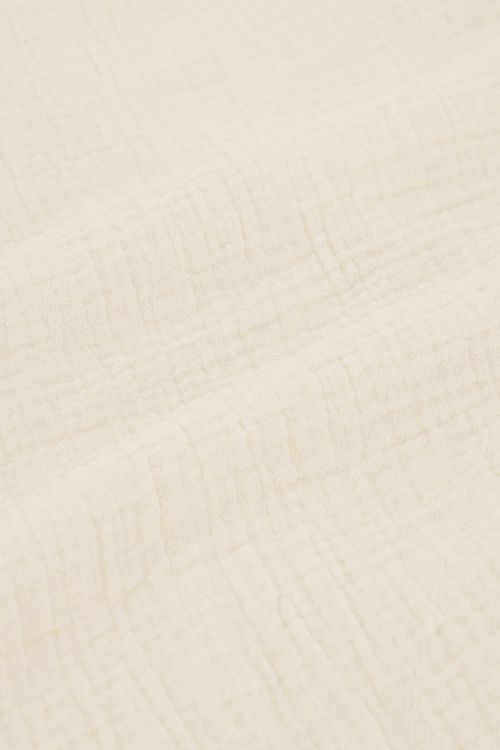 Beige blouse met wijde mouwen en strik