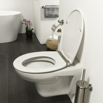Tiger Boston wc bril wit/RVS met softclose en quick release