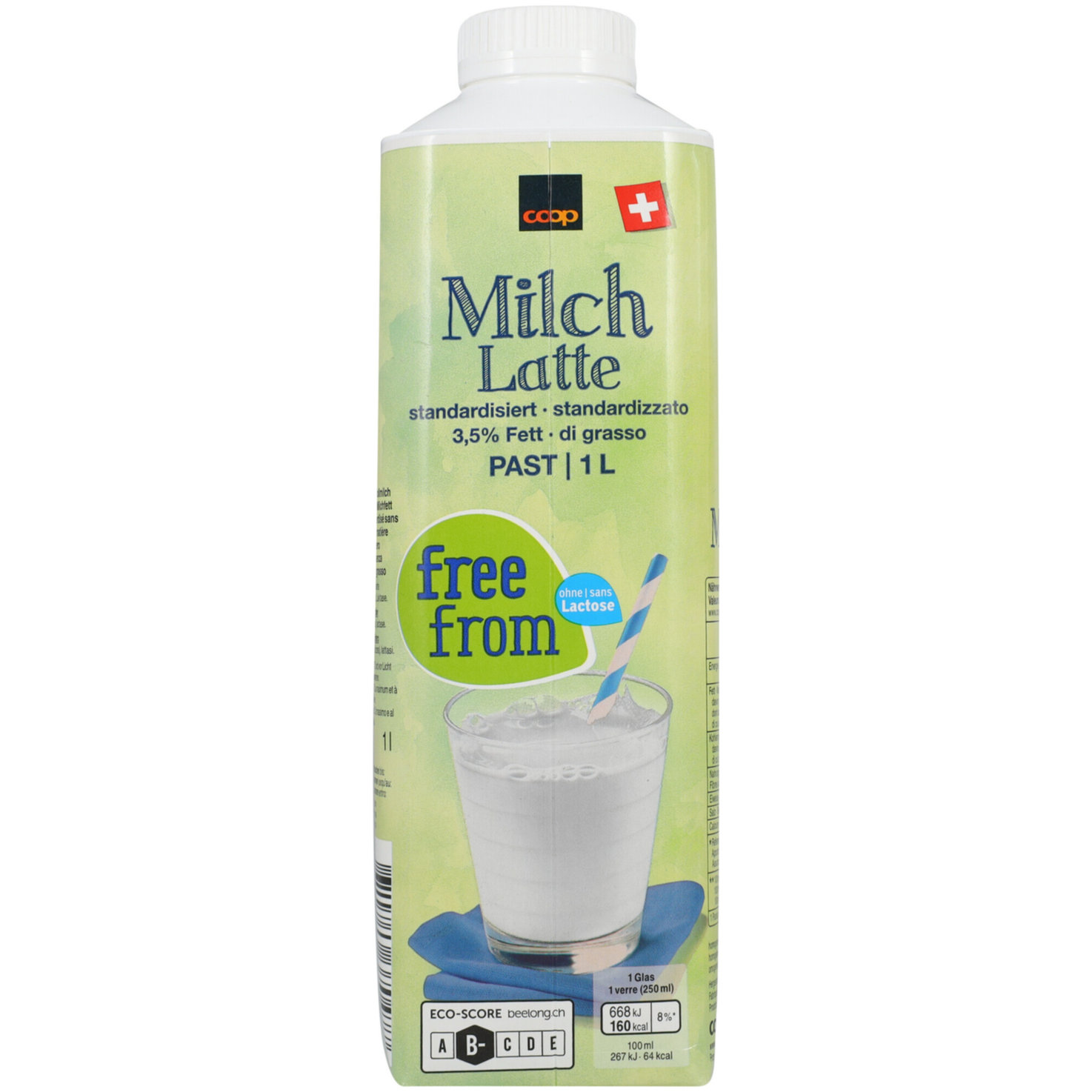 Free From Vollmilch 3,5% Milchfett pasteurisiert lactosefrei