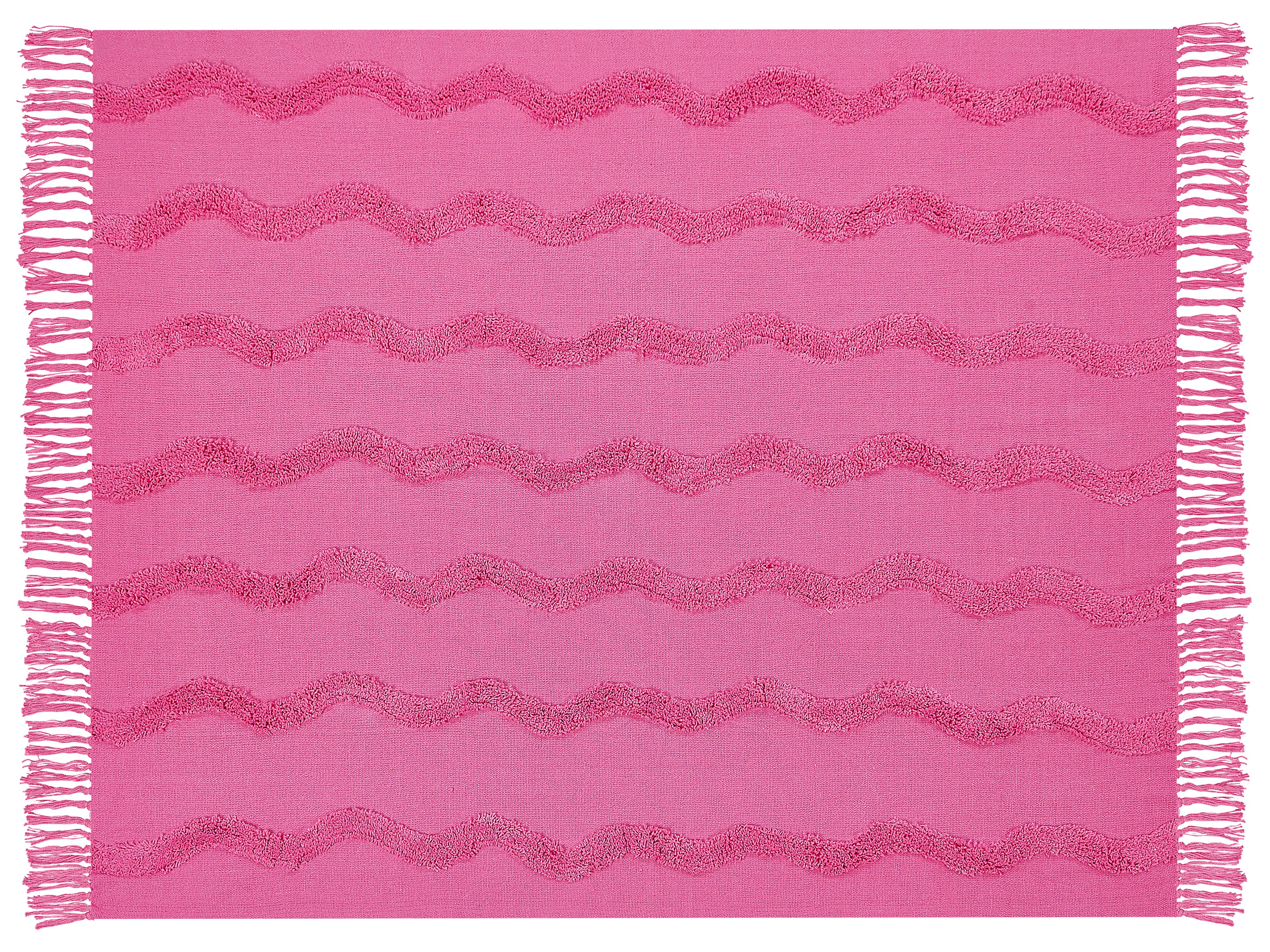 Plaid KHARI Katoen 125 x 150 cm Roze