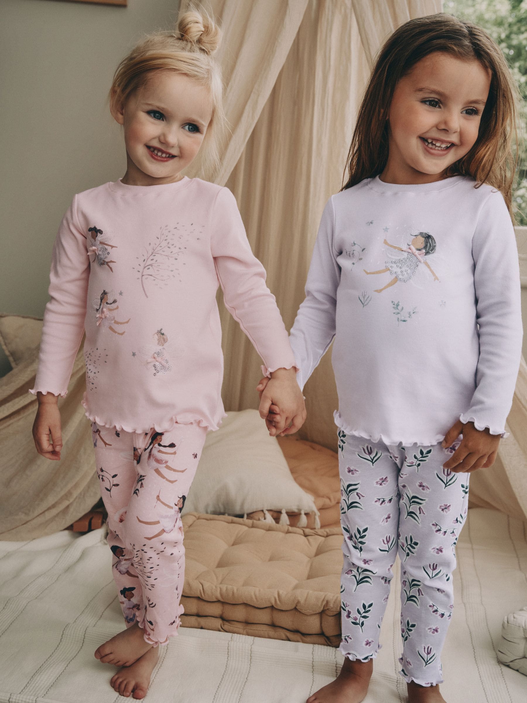 Roze / paarse fee - Verpakking van 2 knusse pyjama's (9 mnd-12 jr)