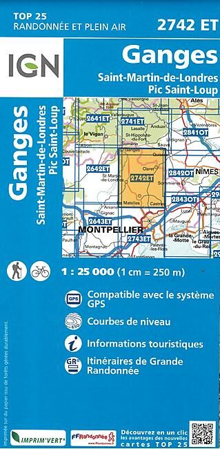 IGN - TOP25 2742ET GANGES 1 25 000