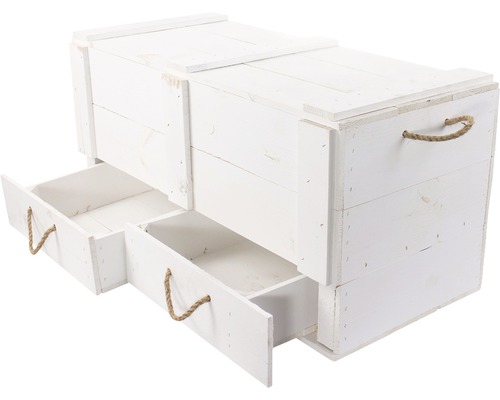 Vintage XXL ladekast, wit, 85x43x42 cm