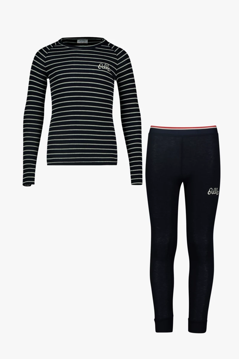 Odlo Active Warm Originals ECO Stripe Kinder Thermo Unterwäsche Set