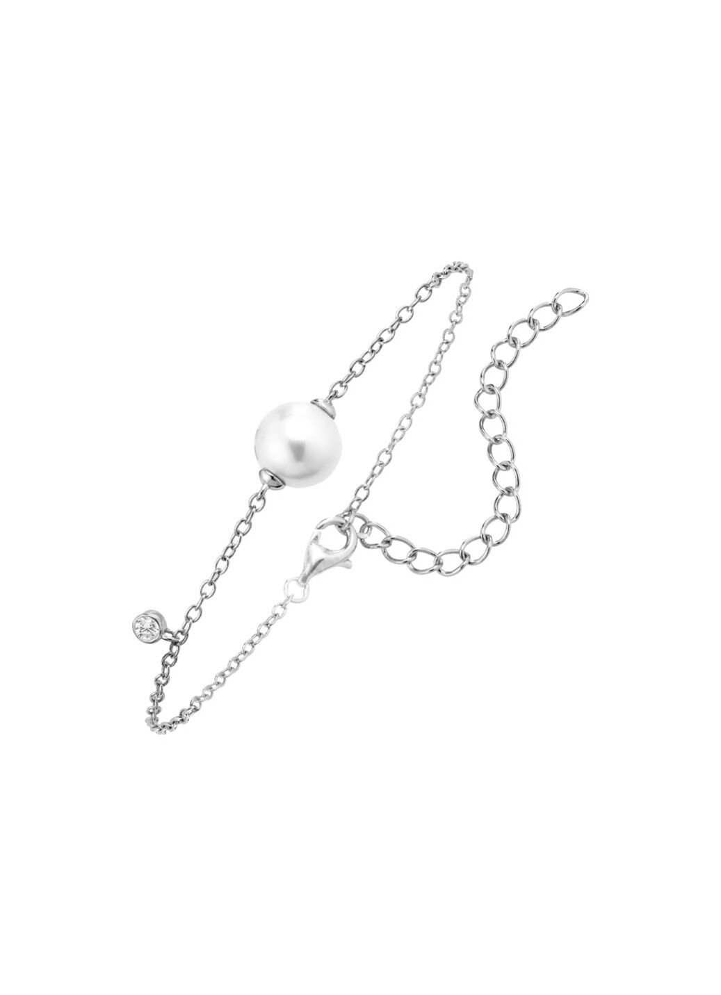 Armband mit Süsswasser-Zuchtperle und synth. Zirkonia