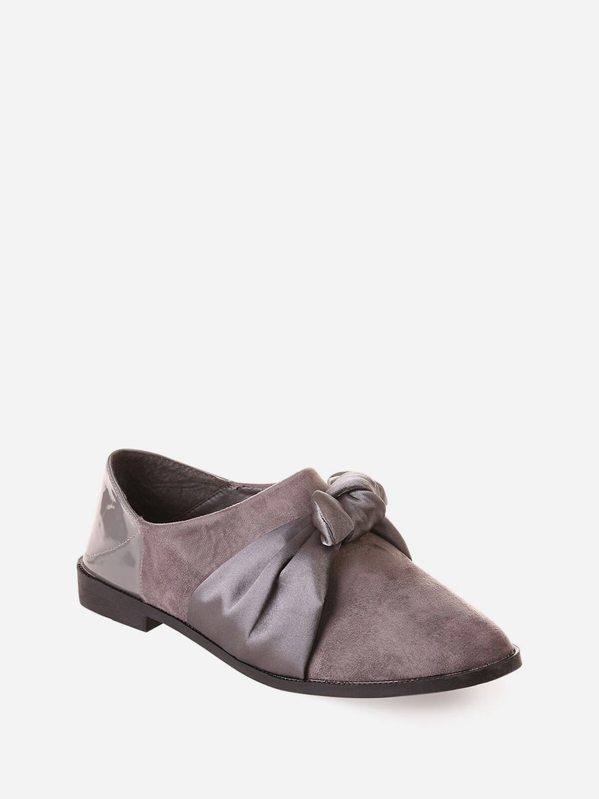Derbies à noeud satin- Gris
