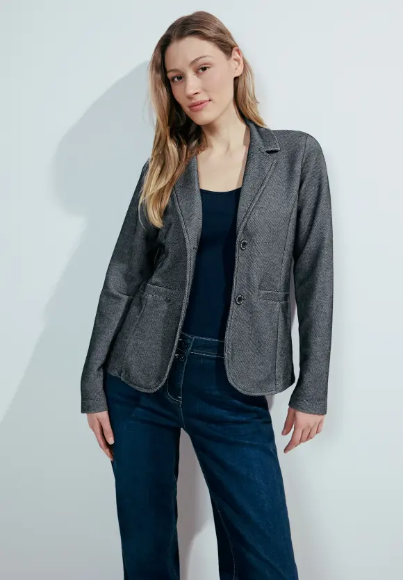 Piqué Blazer - universal blue melange