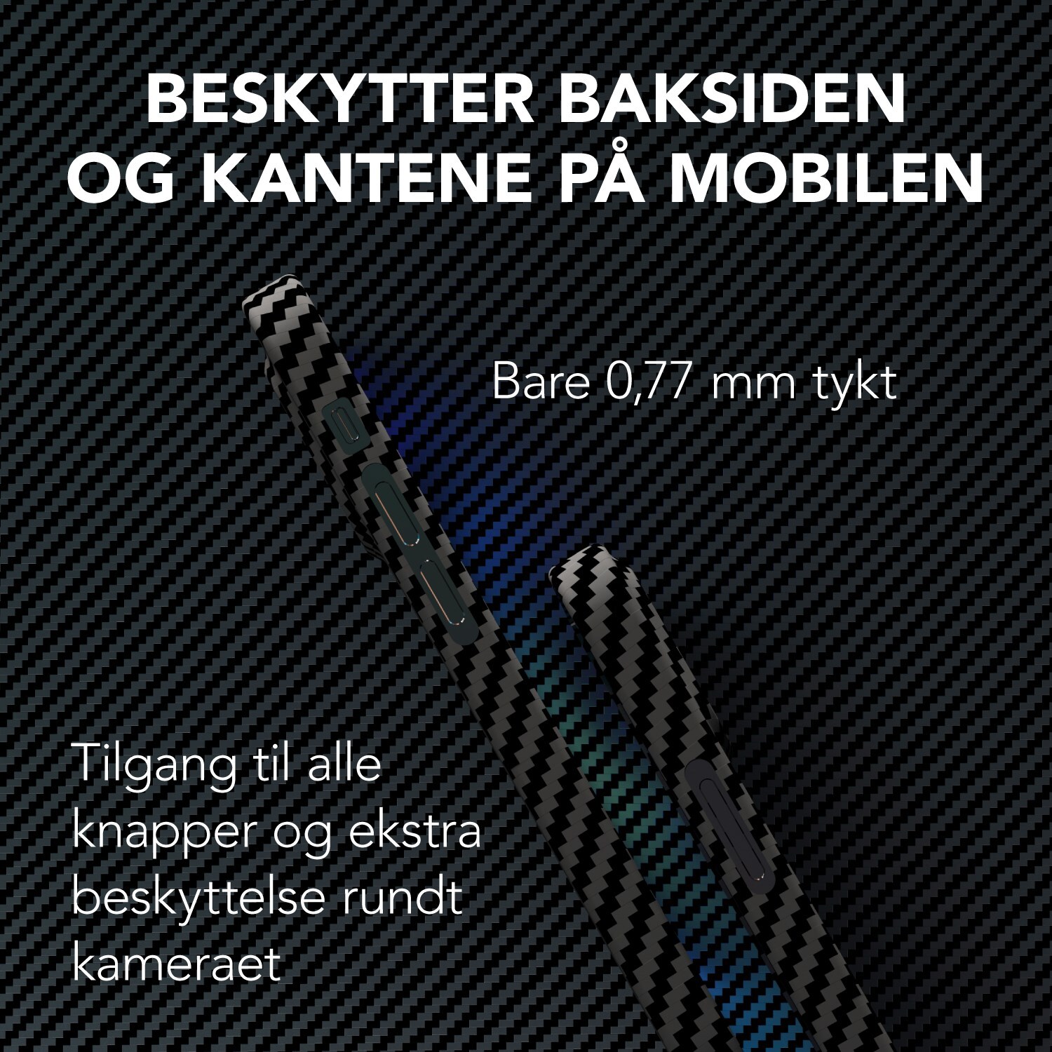 Linocell Premium Kevlar Robust deksel for iPhone 12 Mini Svart