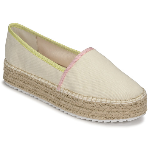 Tommy Jeans - TOMMY JEANS FLATFORM ESPADRILLE - Crème / Multicolore
