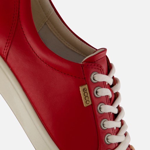 Ecco Soft 7 W Sneakers rood Leer