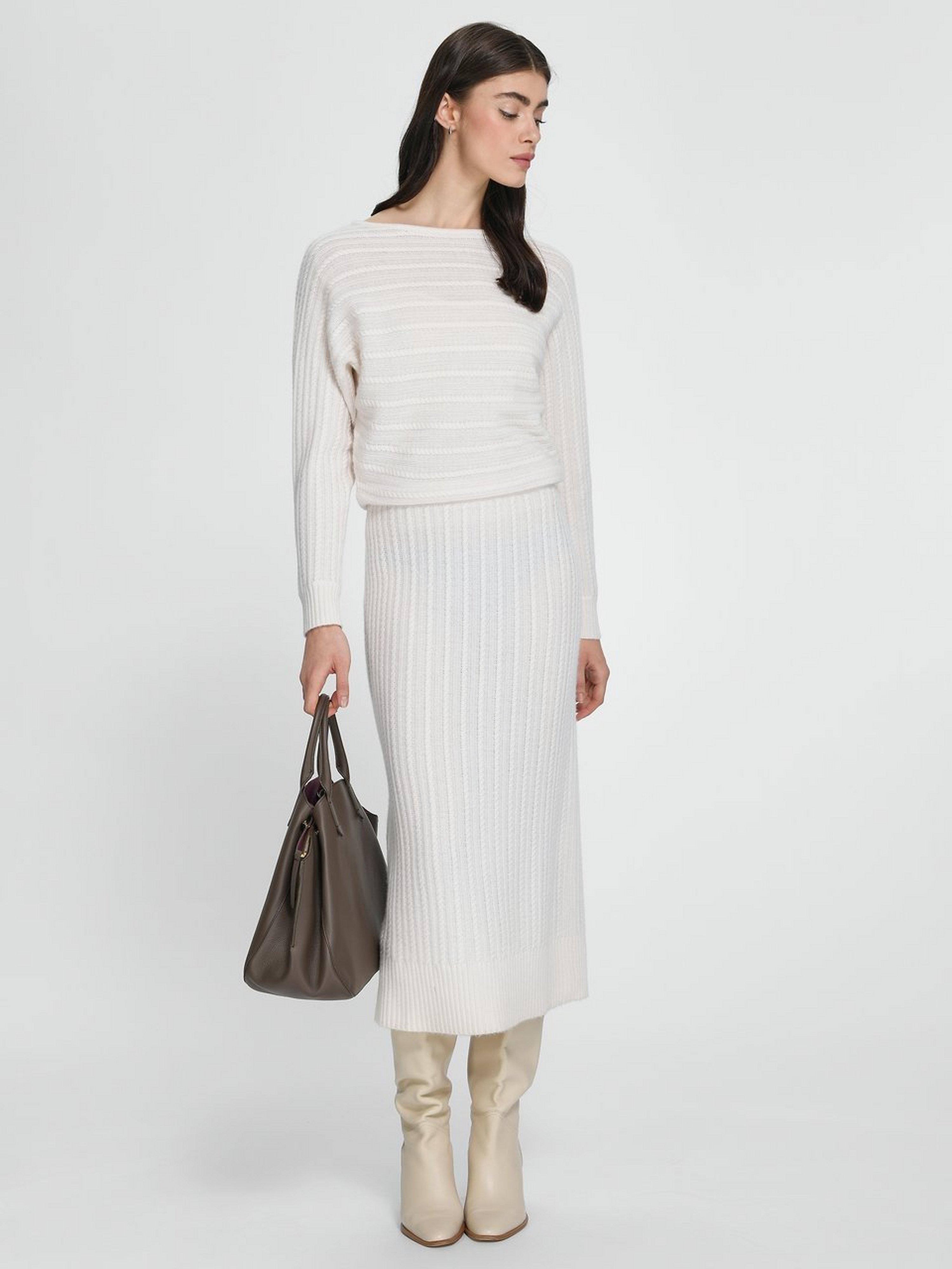 Strickkleid aus Schurwolle und Kaschmir