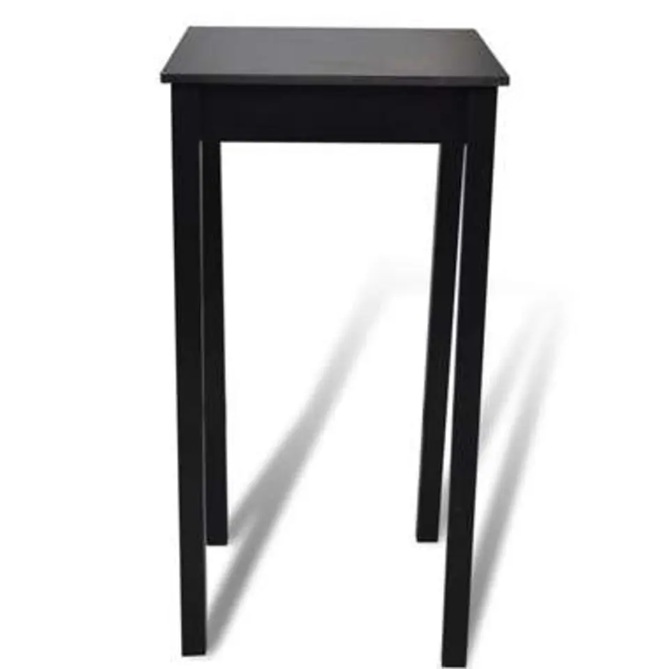 VIDAXL Bartafel 55x55x107 cm MDF zwart