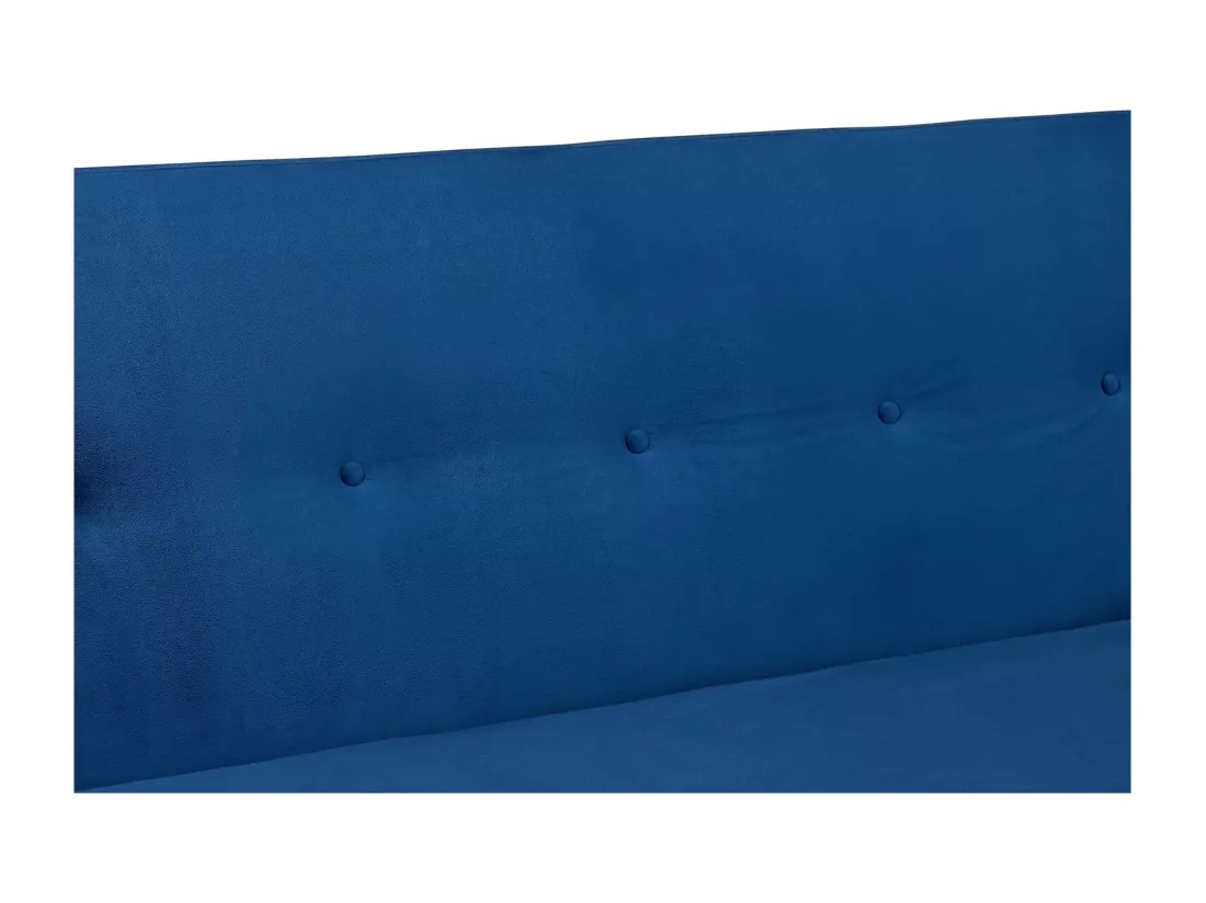 Canapé scandinave convertible 3 places velours bleu nuit BERLIN