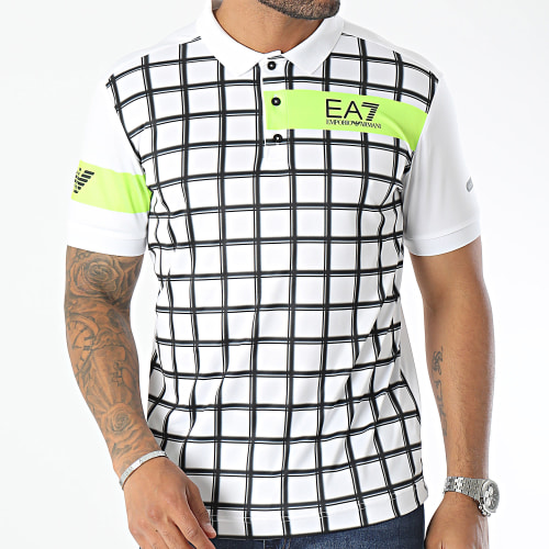 Polo Manches Courtes A Carreaux 6RPF23-PJPCZ Blanc