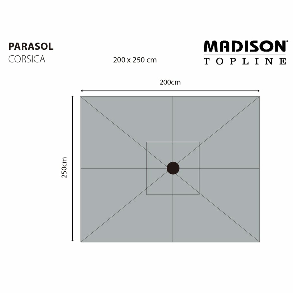 Parasol corsica 200x250 cm écru
