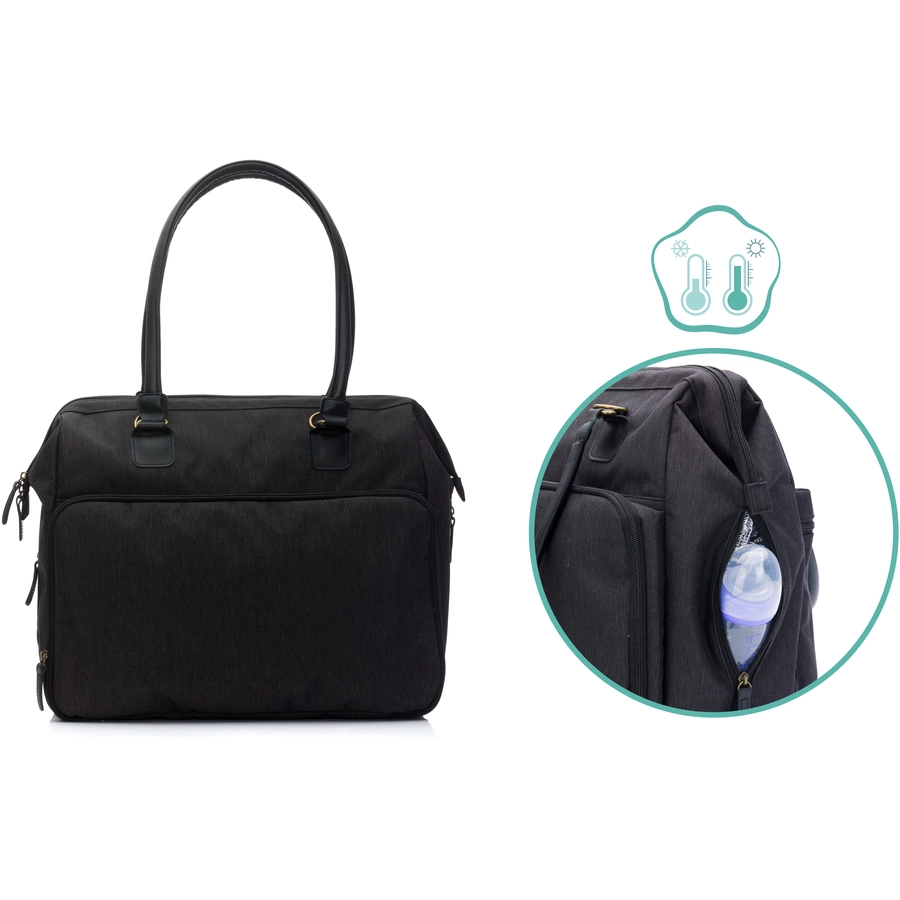 Fillikid Wickeltasche Oxford Schwarz