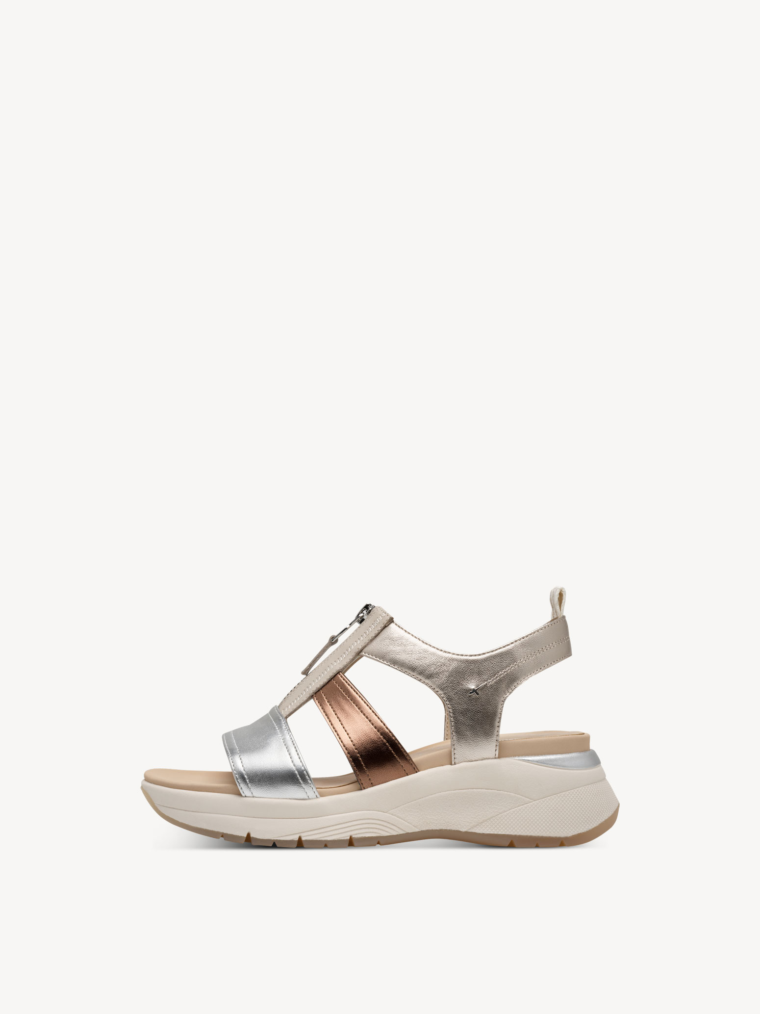 Leren Sandaal - metallic