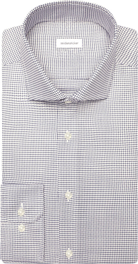 Seidensticker Business Shirt Regular Long sleeve Kent-Collar Structure Blue