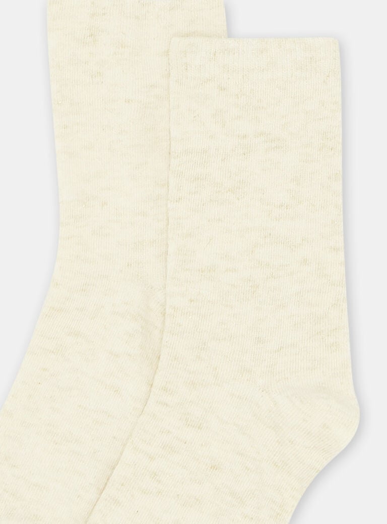 Chaussettes écrues à imprimé à rayures garçon