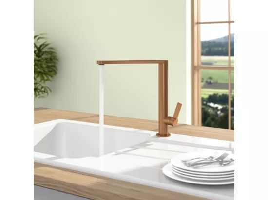 Robinet cuisine VILLEROY ET BOCH Finera bronze + nettoyant