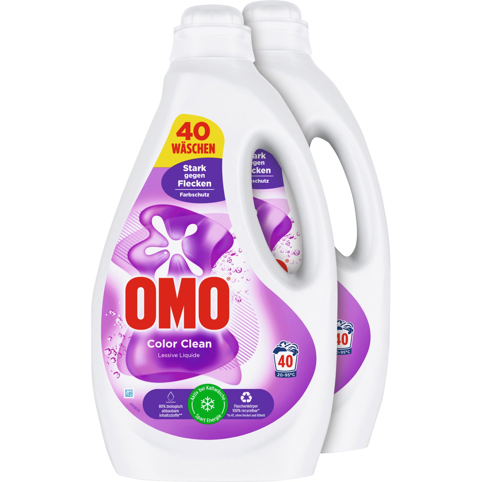 Omo Flüssigwaschmittel Color Clean 2 x 40 Waschgänge