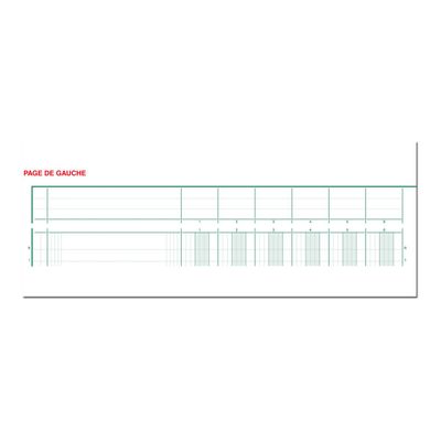 Exacompta - Piqûre à tête paresseuse - 16 colonnes sur 2 pages - 32 x 25 cm - 80 pages