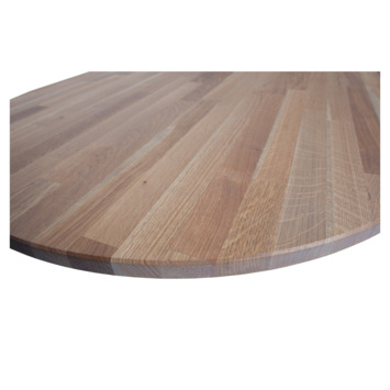 WOOOD tafelblad Tablo ovaal eikenhout grijs geolied 220 x 90 cm