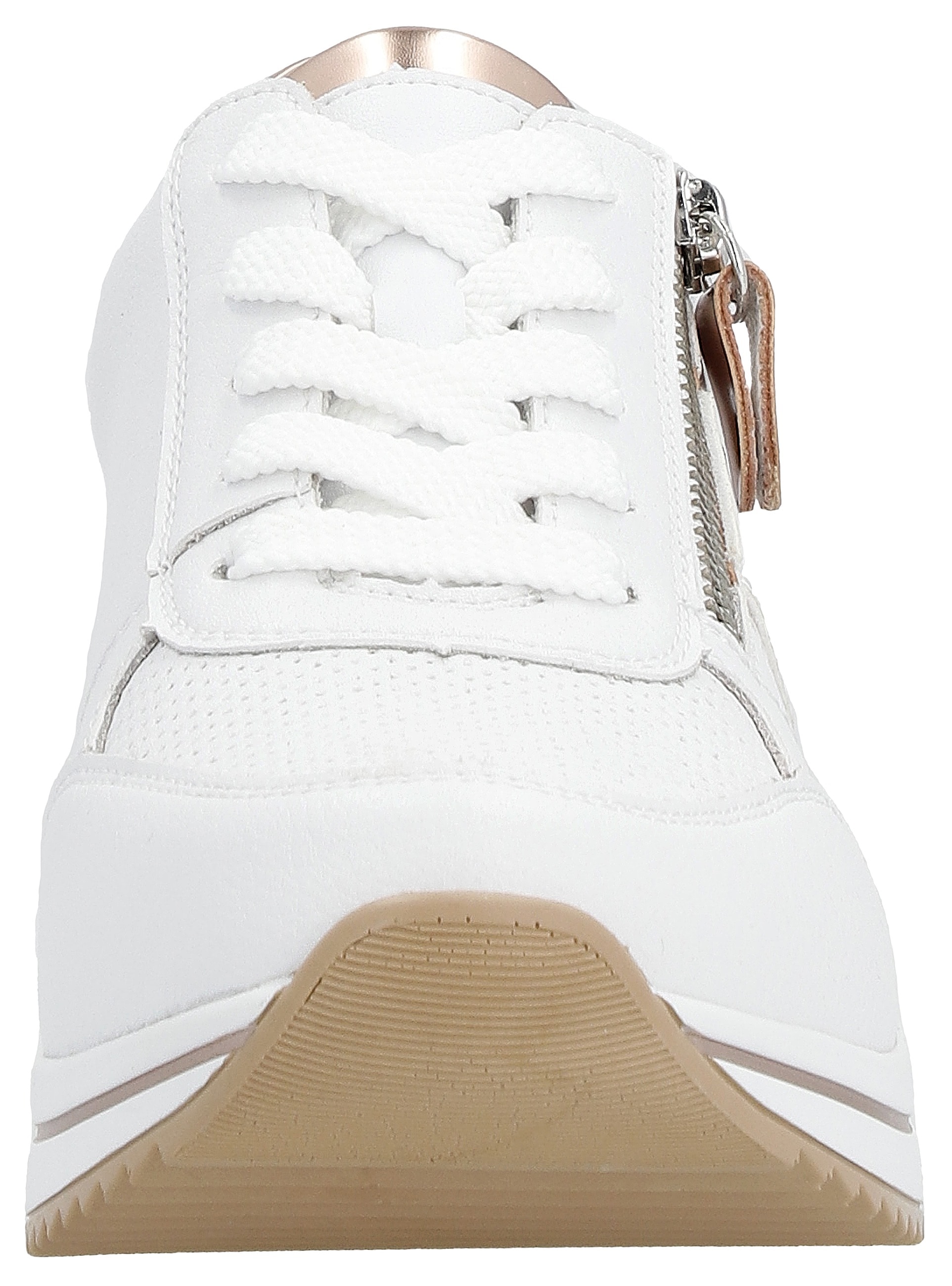 Remonte Keilsneaker  , Freizeitschuh, Halbschuh, Schnürschuh mit Metallic-Kontrastbesätzen