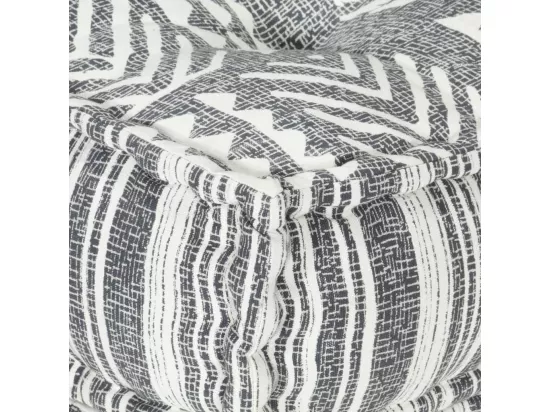 Pouf modulaire Gris rayé Tissu