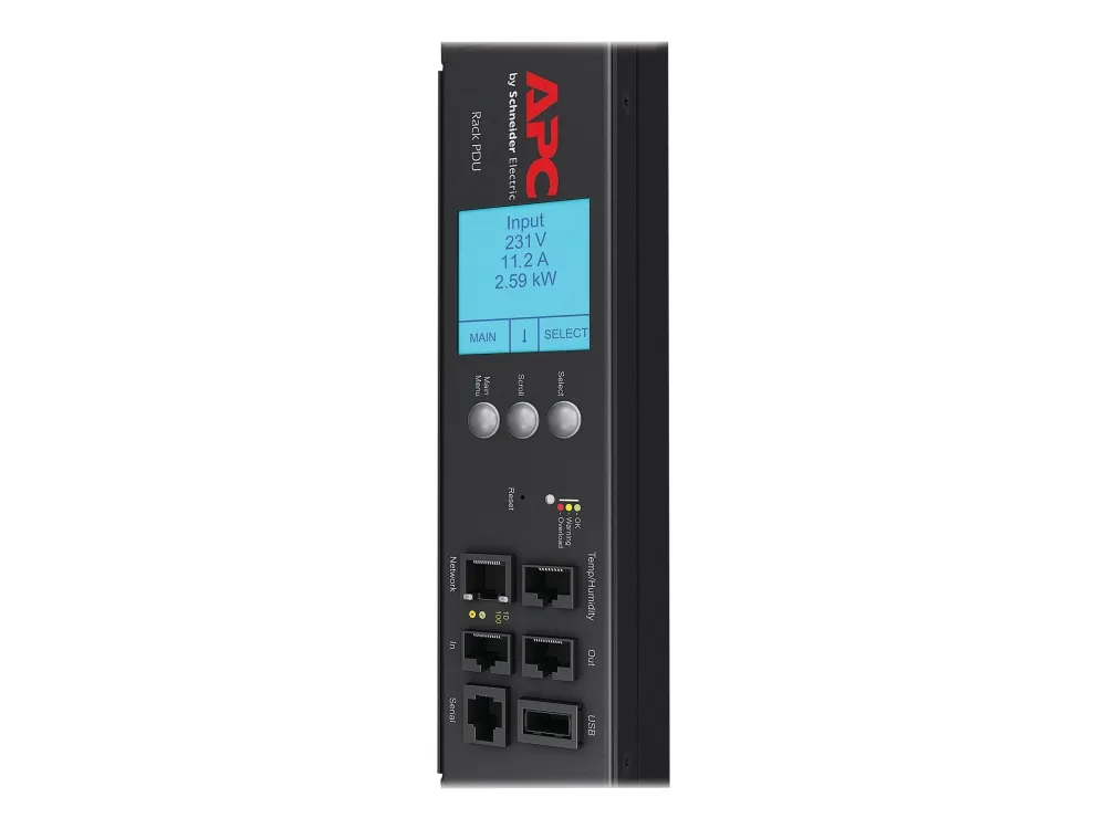 APC Metered Rack PDU - Strømfordelingsenhed (rackversion) - AC 200/208/230 V - RS-232 - input: IEC 60320 C20 - output-stikforbindelser: 20 (power IEC 60320 C13, IEC 60320 C19) - sort - for P/N: AR3106SP, SMX1000C, SMX1500RM2UC, SMX1500RM2UCNC, SMX750