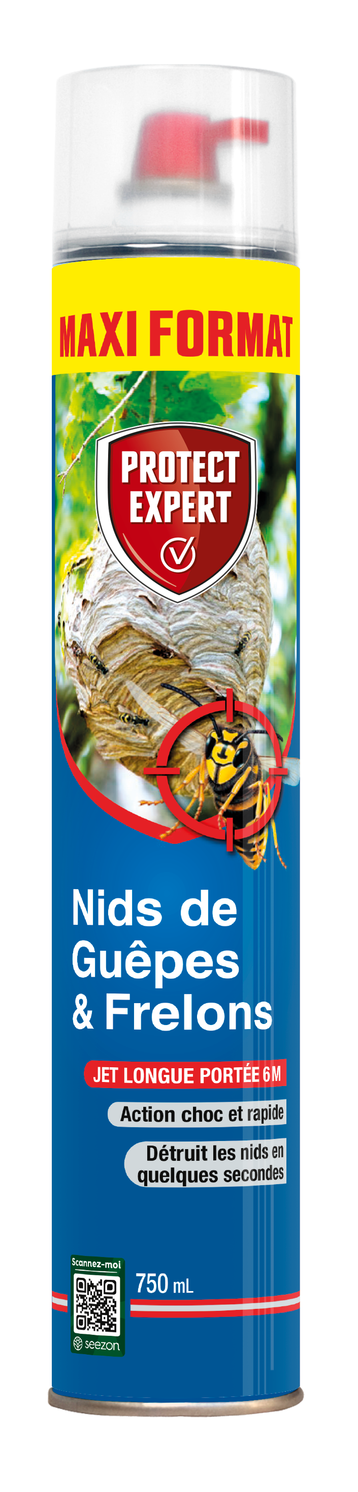 Anti nids de guêpes & frelons | action choc & rapide | détruit les nid