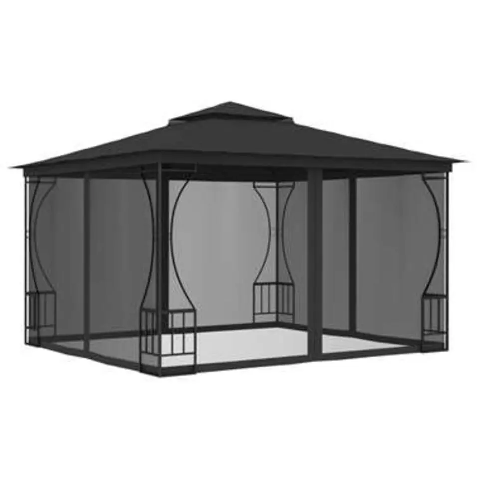 vidaXL - Tuinpaviljoen - Antraciet - Stof
