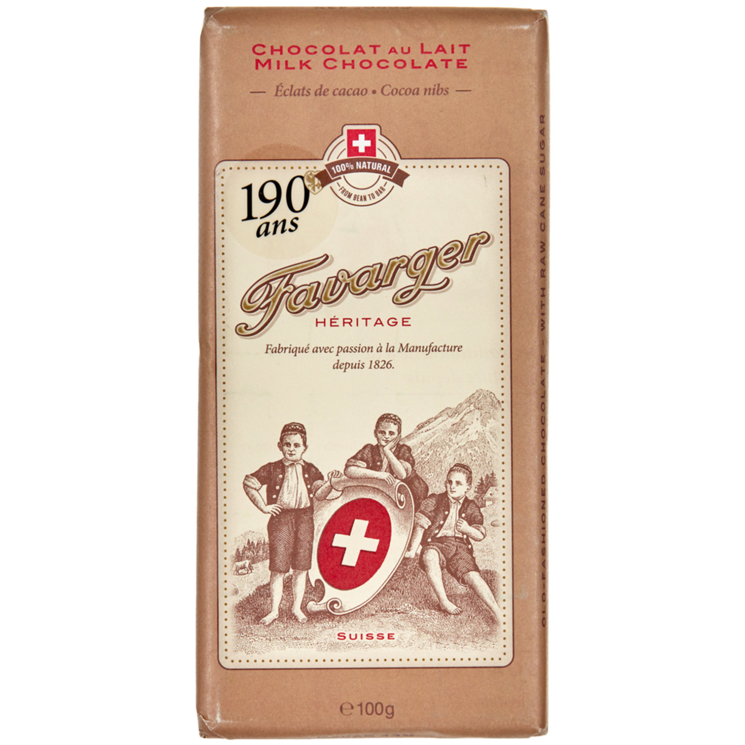 Favarger Tafelschokolade Milch éclats cacao